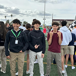 Students at Salpointe enjoying the day