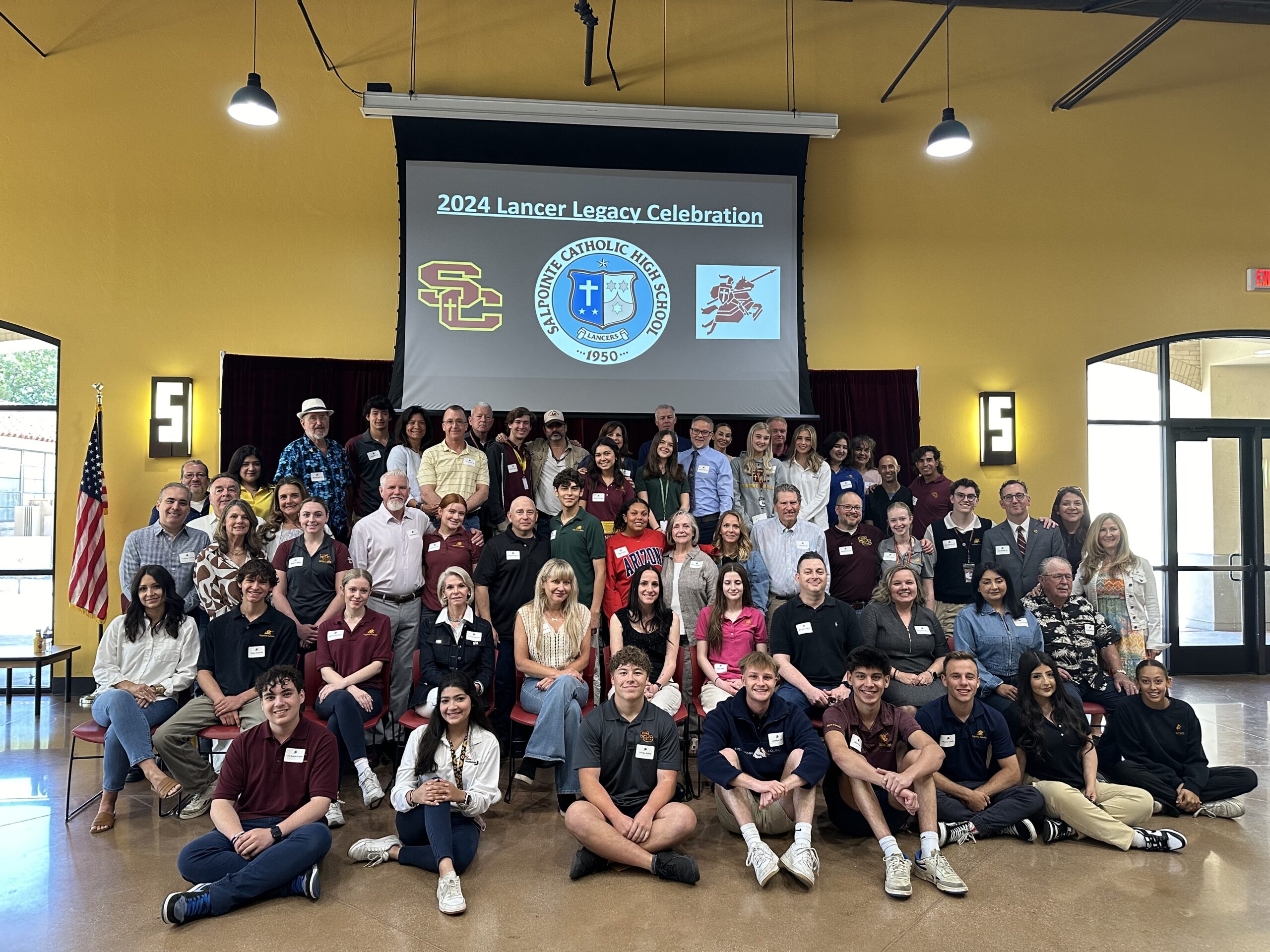 Large group of people at Lancer Legacy breakfast